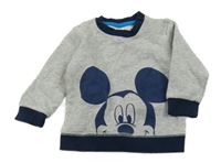 Sivo-tmavomodrá mikina s Mickey Mousem Disney
