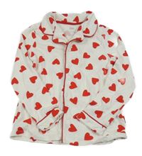 Bílý pyžamový kabátek se srdíčky F&F