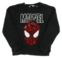 Čierna mikina so Spidermanem z překlápěcích flitrů H&M