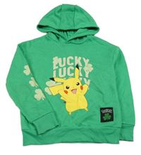 Zelená mikina s Pikachu a kapucňou PRIMARK