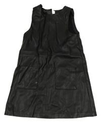 Čierne koženkové šaty Zara