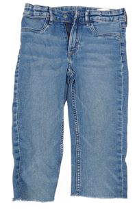 Modré skinny capri rifle