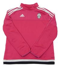 Fuchsiová sportovní mikina s logem Adidas