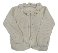 Béžovo-zlatý trblietavý prepínaci sveter Dunnes Stores