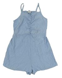 Svetlomodrý muchlaný letný overal H&M