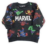 Antracitová melírovaná mikina - Avengers zn. Marvel