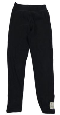 Černé žebrované legíny s nášivkou ZARA