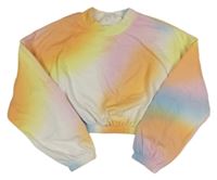 Farebná duhová crop mikina H&M