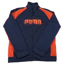 Tmavomodro-červená sportovní propínací mikina Puma