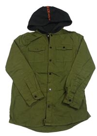 Khaki košeľa s kapucňou River Island