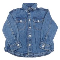 Modrá riflová košile Shein