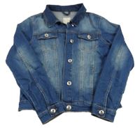 Tmavomodrá rifľová bunda Pocopiano