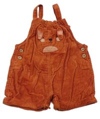 Cihlové manšestrové kraťasy s pejskem Next