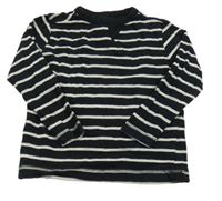 Čierno-svetlosivé pruhované tričko