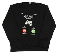 Čierna mikina s ovladačem Shein