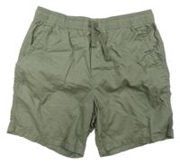 Khaki plátěné kraťasy