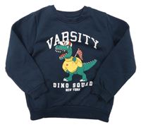 Tmavomodrá mikina s dinosaurom Primark