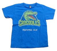 Modré tričko s krokodílom