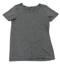 Sivé pruhované športové tričko Heattech