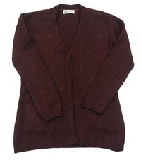 Mahagónovoý prepínaci vlnený sveter H&M