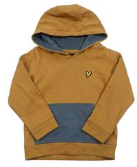 Béžovo-šedá mikina s klokankou a kapucí Lyle&Scott