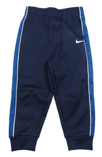 Tmavomodro-modré športové nohavice s logom Nike