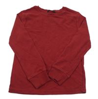 Červené žebrované triko George 