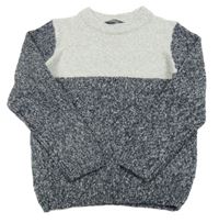 Tmavomodro-sivý sveter Primark