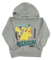 Šedá mikina s Pikachu a kapucí H&M
