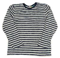 Tmavomodro-biele pruhované tričko Kids