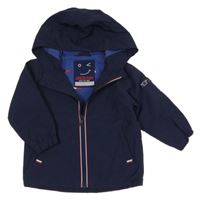 Tmavomodrá šusťáková jarní bunda s kapucí Next