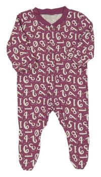 Ružový overal s číslami