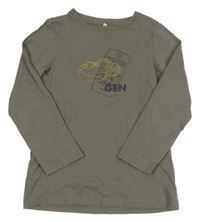 Šedé triko s potiskem 