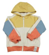 Smetanovo-farebná vzorovaná prepínaci mikina s kapucňou M&S