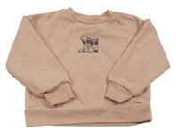 Staroružová oversize mikina s topánkami Primark