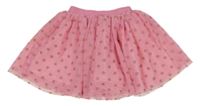 Svetloružová bodkovaná tylová sukňa DopoDopo