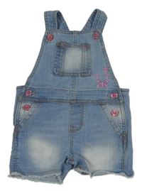 Světlemodré riflové laclové kraťasy Ergee 