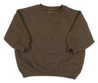 Hnedá vzorovaná oversize mikina Next