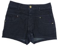 Tmavomodré riflové kraťasy New Look