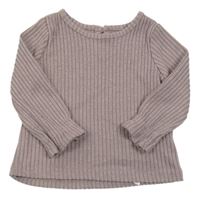 Fialovošedý rebrovaný sveter Primark