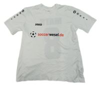 Bílý fotbalový dres s číslom Jako
