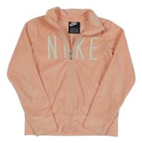 Lososová sametová propínací mikina s logem Nike