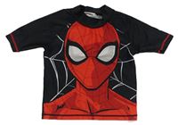 Čierne UV tričko so Spider-manem MARVEL