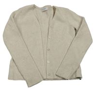 Svetlobéžový melírovaný rebrovaný prepínaci crop sveter PRIMARK