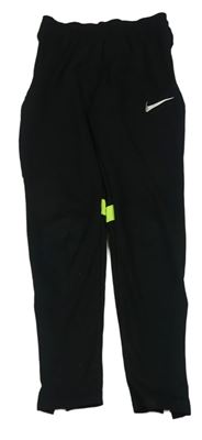 Čierno-neónově zelené funkčné športové tepláky s logom Nike