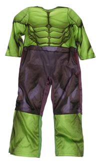 Kostým - Zeleno-hnědofialový vycpaný overal - HULK MARVEL