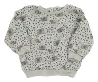 Svetlošedá -tmavosivá vzorovaná oversize mikina s koalami Matalan