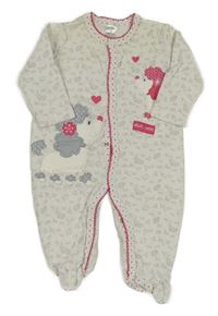 Smotanový overal s pudlíky a kvietkami Topomini