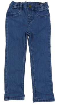 Modré skinny teplákové rifle H&M