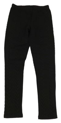 Čierne vzorované tregínové nohavice YIGGA